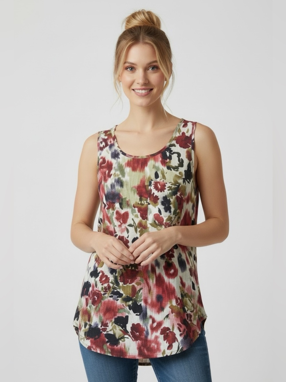 Anthro RD Style Lightweight Floral Top